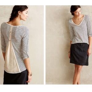 ANTHRO// MEADOW RUE • Cassia Scoopneck Top X Small